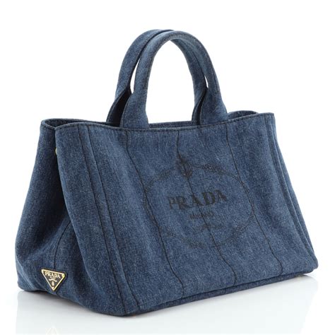 prada double tote medium|prada denim tote.